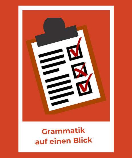 Teaser-Bild für Grammatik auf einen Blick mit der Abbildung einer Checkliste