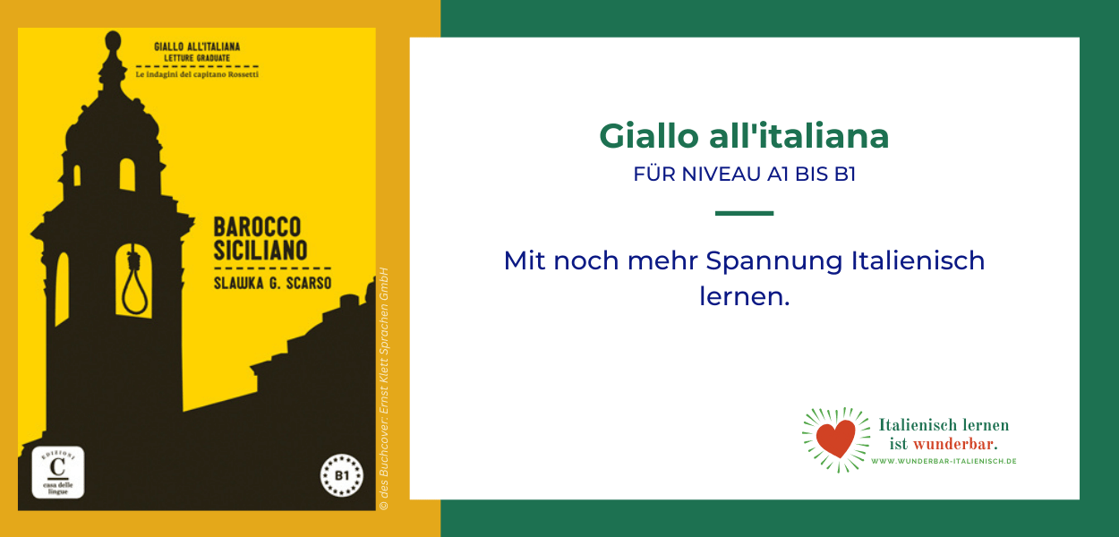 Cover eines Buchs aus der Reihe Giallo all'italiana mit beschreibendem Text