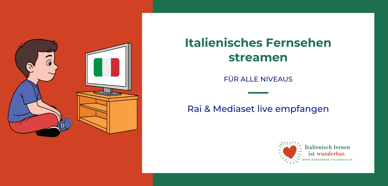 Person streamt italienisches Fernsehen