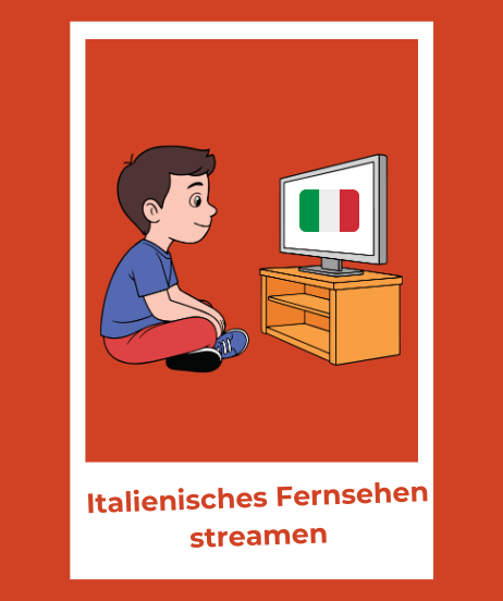 Person streamt italienisches Fernsehen