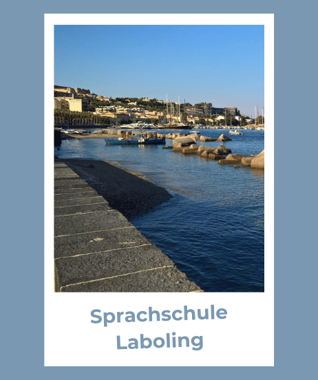 Teaser für die Sprachschule Laboling mit der Abbildung der Promenade von Milazzo