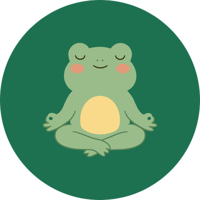 entspannter Frosch als Symbol für die Freizeit
