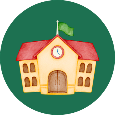 Gebäude als Symbol für die Schule