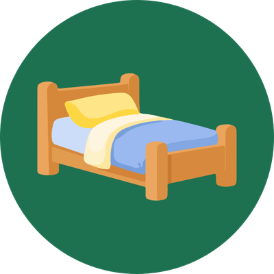 Bett als Symbol fürs Wohnen