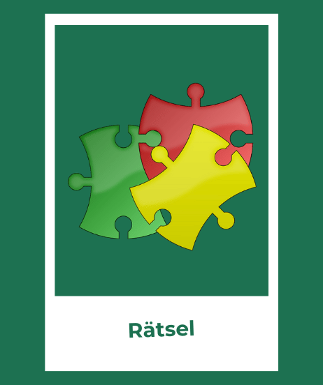 Abbildung von Puzzleteilen als Zeichen für italienische Rätsel