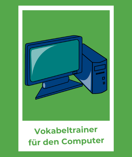 Teaser-Bild für Vokabeltrainer für den Computer mit der Abbildung eines Monitors
